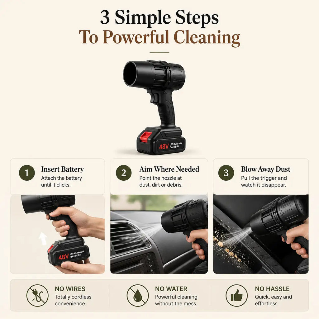 Ayovya™ Cordless Car & Home Air Blower (20000 RPM)