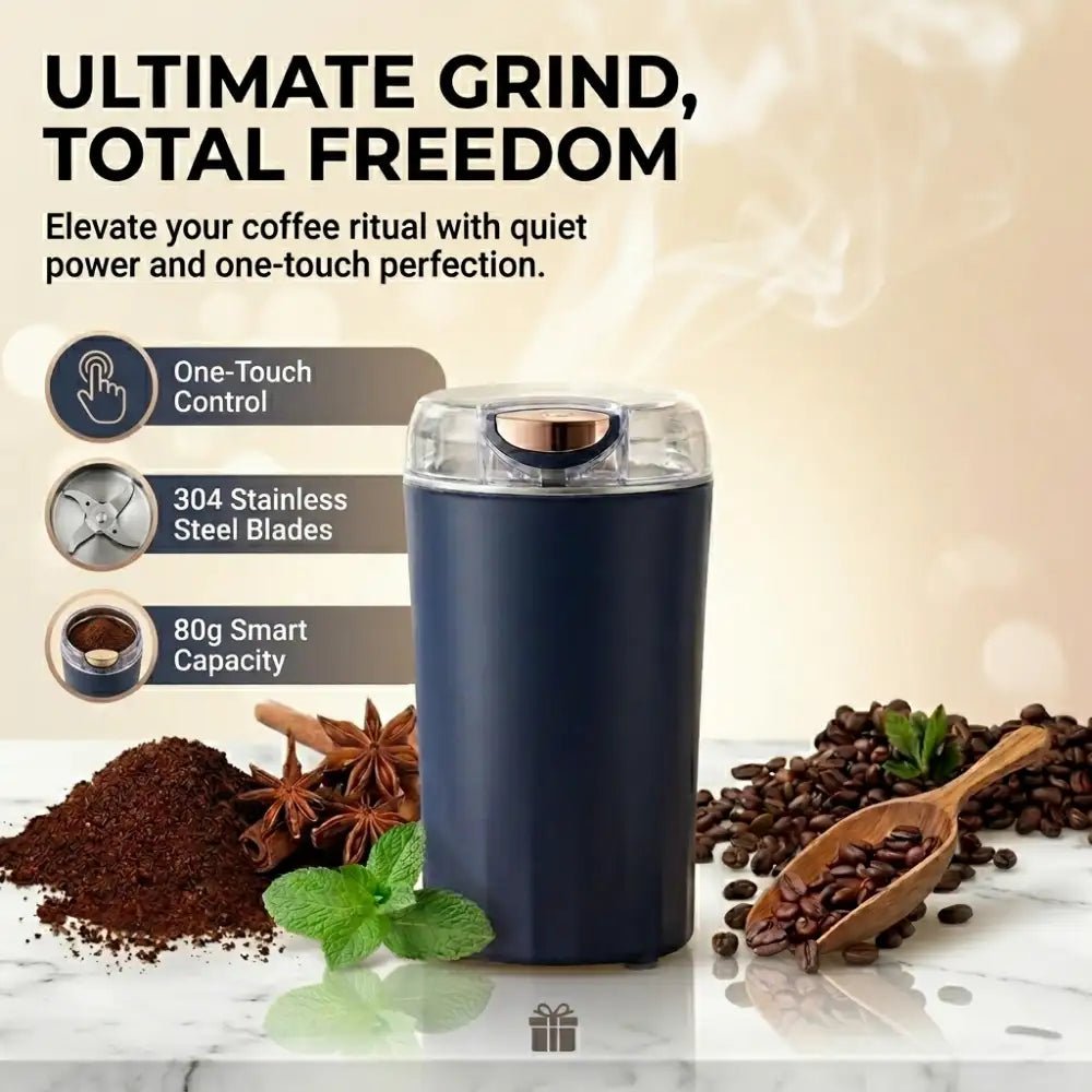 Portable Mini Mixer Grinder | One-Touch Grinder for Spices, Nuts & Herbs