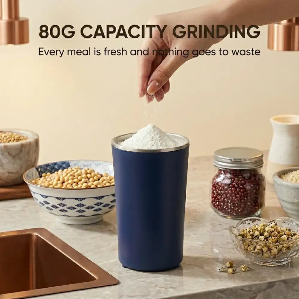 Portable Mini Mixer Grinder | One-Touch Grinder for Spices, Nuts & Herbs